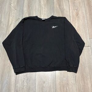 Vintage Men’s Reebok Faded Black Crewneck Size XXL Pullover Sweatshirt 90s